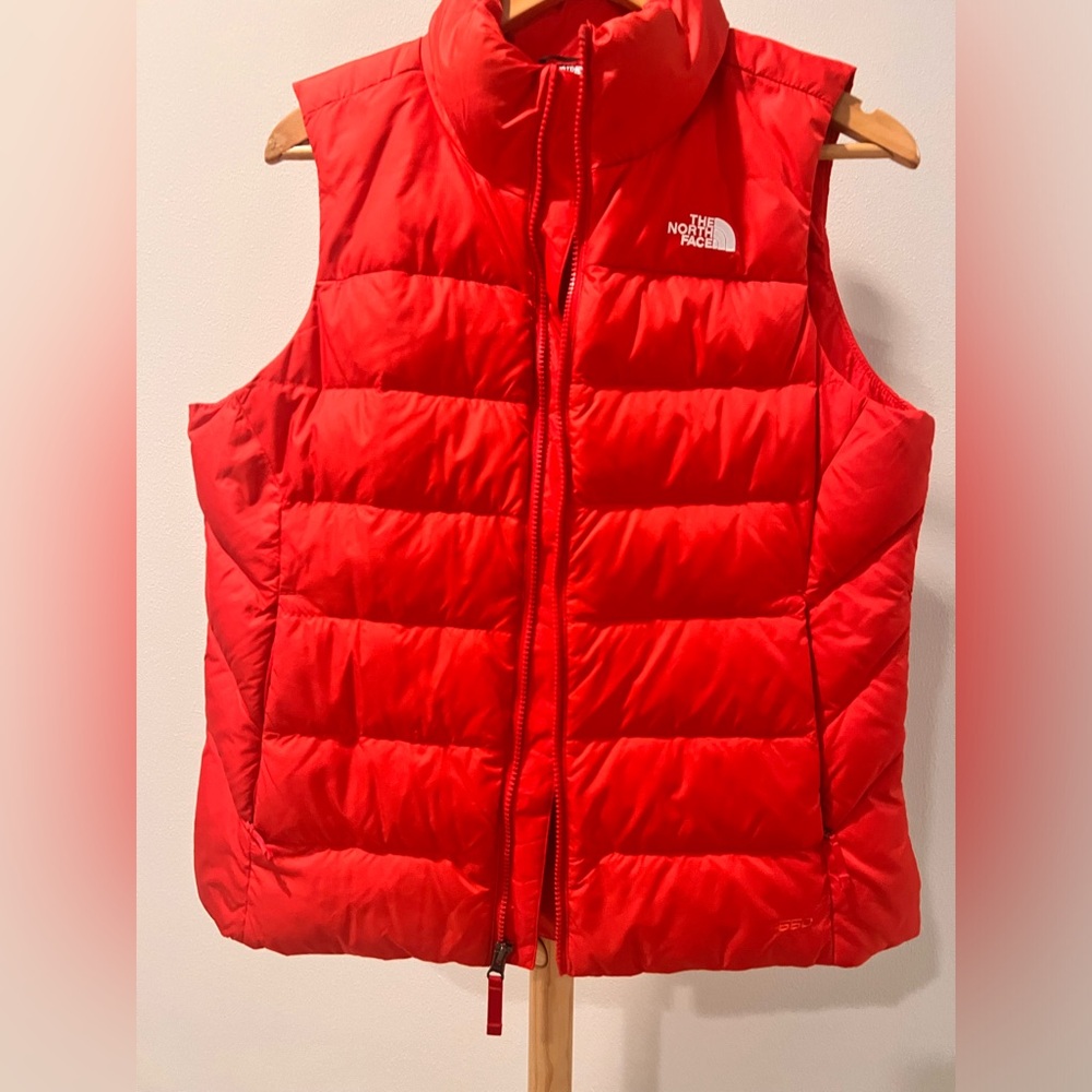 The North Face Red Quilted Vest Like New Size L